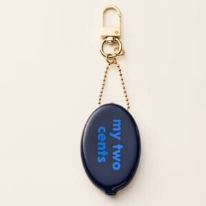 kate spade x Target My Two Cents Blue Coin Purse Keychain